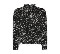M&Co Women's Heart Shirred Top in Black | Size: 18 M&Co Black 18