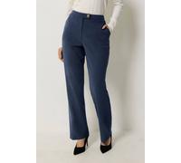 M&Co Women's High Waist Bootcut Trousers in Dark Navy | Size: 14