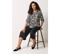 M&co Ikat Print Tab Sleeve Shirt Multi