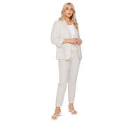 M&Co Ivory Tie Waist Linen Trousers - Women's