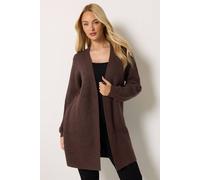 M&Co Women's Knitted Cardigan Sweater in Brown | Size: 26/28
