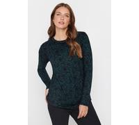 M&co Lace Printed Tunic Jumper In Blue Blue 14-16