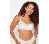 M&co Lace Trim Bra In White White 34D