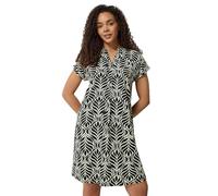 M&Co Leaf Print Mini Dress - Women's Black