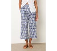 Leaf Printed Wide Leg Culottes M&Co Dark Navy 16L