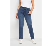 M&Co Women's Lift & Shape Straight Leg Jeans in Mid Blue | Size: 10S M&Co Mid Blue 10S
