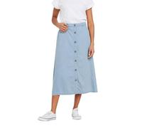 M&Co Light Button Through Denim Midi Skirt - Women's