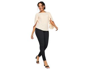 M&Co Light Pink Long Angel Sleeve Blouse - Women's