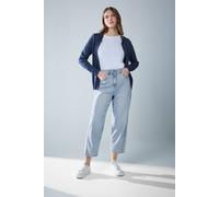 M&Co Women's Light Wash Tapered Jeans in Blue | Size: 18 M&Co Blue 18