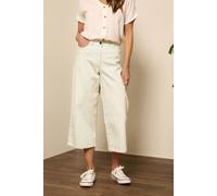 M&Co Women's Light Wash Wide Leg Cropped Jeans in Cream | Size: 20 M&Co Cream 20
