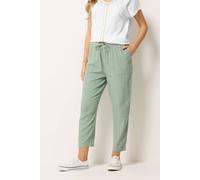 M&co Linen Cropped Trousers In Light Green Light Green