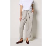 M&co Linen Cropped Trousers In Natural Natural 16S