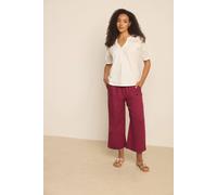 M&Co Berry Purple Linen Culottes - Women's