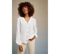M&co Long Sleeve Blouse In White White 16
