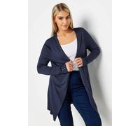 M&co Longline Cardigan In Mid Navy Mid Navy 10-12