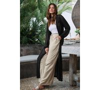 M&co Longline Tape Knit Cardigan In Dark Navy Dark Navy 14-16