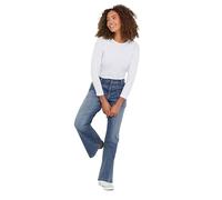M&Co Mid Wash Carpenter Wide Leg Jeans - Women's Blue