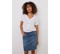 M&co Mid-Wash Denim Skirt In Blue Blue