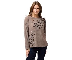 M&Co Mocha Leopard Embellished Detail Jumper - Women's