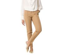 M&Co Natural Brown Pintuck Tailored Trousers - Women's