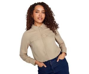 M&Co Natural Utility Shirt - Women's Brown