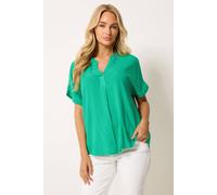 M&co Notch Neck Blouse In Green Green