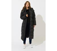 M&Co Women's Padded Maxi Coat in Black | Size: 12 M&Co Black 12