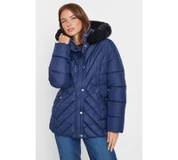 M&Co Women's Padded Puffer Coat in Blue | Size: 16 M&Co Blue 16