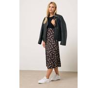 Petite 2 In 1 Spot Maxi Dress M&Co Black 14