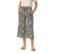 M&co Petite Abstract Print Culottes In Black Black