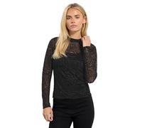 M&Co Petite Animal Velvet Top - Women's Black