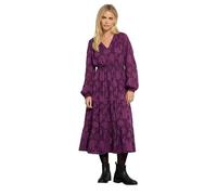 M&Co Petite Berry Floral Jacquard Boho Dress - Women's Purple