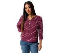 M&Co Petite Berry Notch Neck Dobby Shirt - Women's Purple