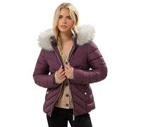 M&Co Petite Berry Padded Puffer Jacket - Women's