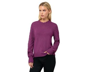 M&Co Petite Berry Pink Pointelle Long Sleeve Jumper - Women's