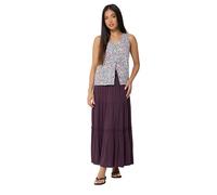 M&Co Petite Berry Purple Crinkle Maxi Skirt - Women's