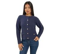 M&Co Petite Blue Button Through Cardigan - Women's
