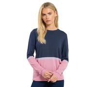 M&Co Petite Blue Colourblock Crew Neck Jumper - Women's