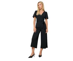 M&Co Petite Blue Cropped Jumpsuit - Women's