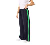 M&Co Women's Petite Wide Leg Side Stripe Trousers in Dark Navy | Size: 16 M&Co Dark Navy 16