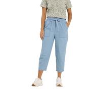 M&Co Petite Blue Lightwash Denim Cropped Cotton Trousers - Women's