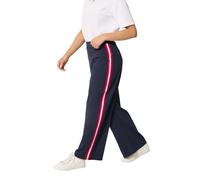 M&Co Petite Blue Side Stripe Wide Leg Trousers - Women's