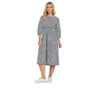 M&Co Petite Blue Spot Print Midi Dress - Women's