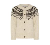 M&Co Petite Brown Fairisle Cardigan - Women's