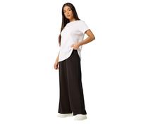 M&Co Women's Side Stripe Wide Leg Trousers in Chocolate | Size: 18 M&Co Chocolate 18