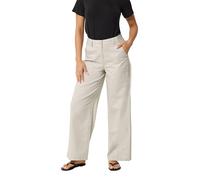 M&Co Women's Petite Wide Leg Cargo Trousers in Natural | Size: 10 M&Co Natural 10