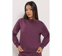M&co Petite Button Detail Sweatshirt In Purple Purple 16