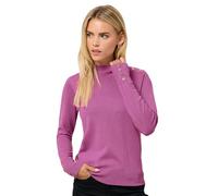 M&Co Petite Button Detail Turtle Neck Jumper - Women's Purple