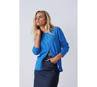 M&Co Women's Petite Button Up Cardigan in Blue | Size: 10-12 M&Co Blue 10-12