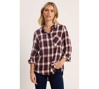 M&Co Women's Petite Check Shirt in Wine | Size: 18 M&Co Wine 18